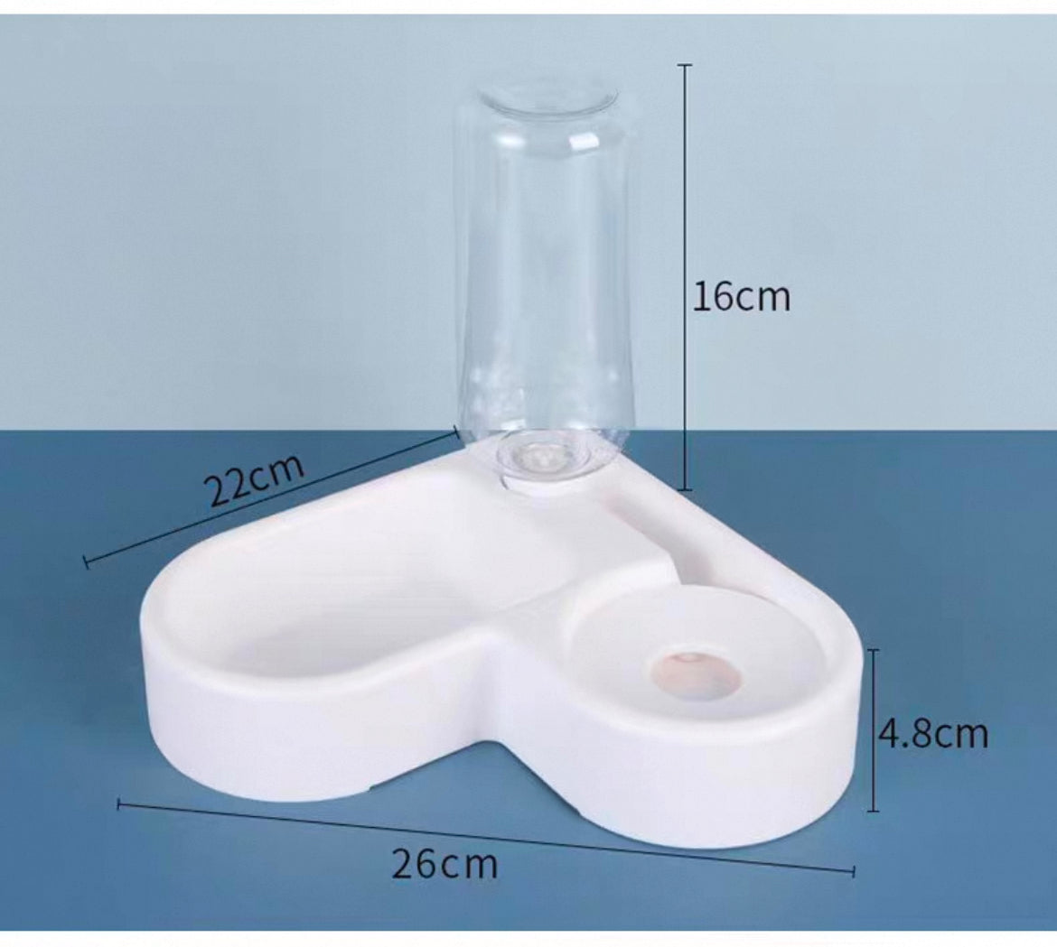 Pet Feeding Bowl with Automatic Water Dispenser  2-in-1